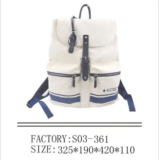 Backpack Chwaraeon Canvas Leather